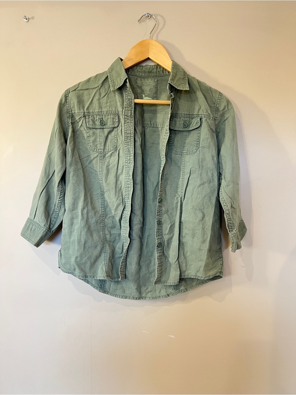 Northern Reflections Olive-Green Linen-Cotton Shirt